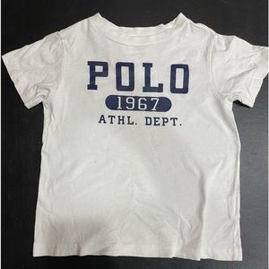 Pre-Owned Polo Ralph Lauren Boys White Crew Neck Shirt size 2T